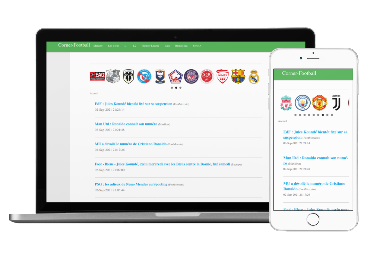 Corner Football - Développement plugin wordpress synchronisation API
