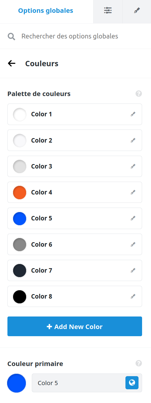 Avada Color configuration
